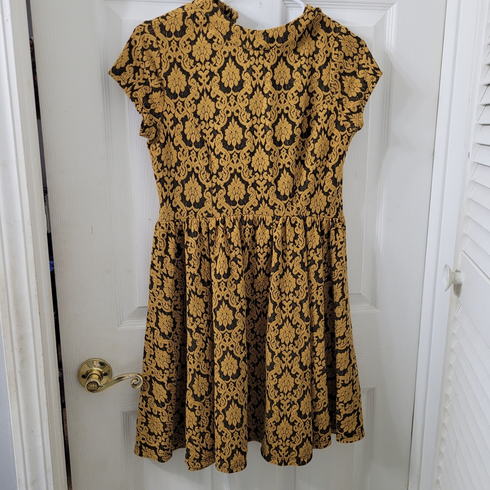 Xhilaration Gold and Black Formal Kids Dress